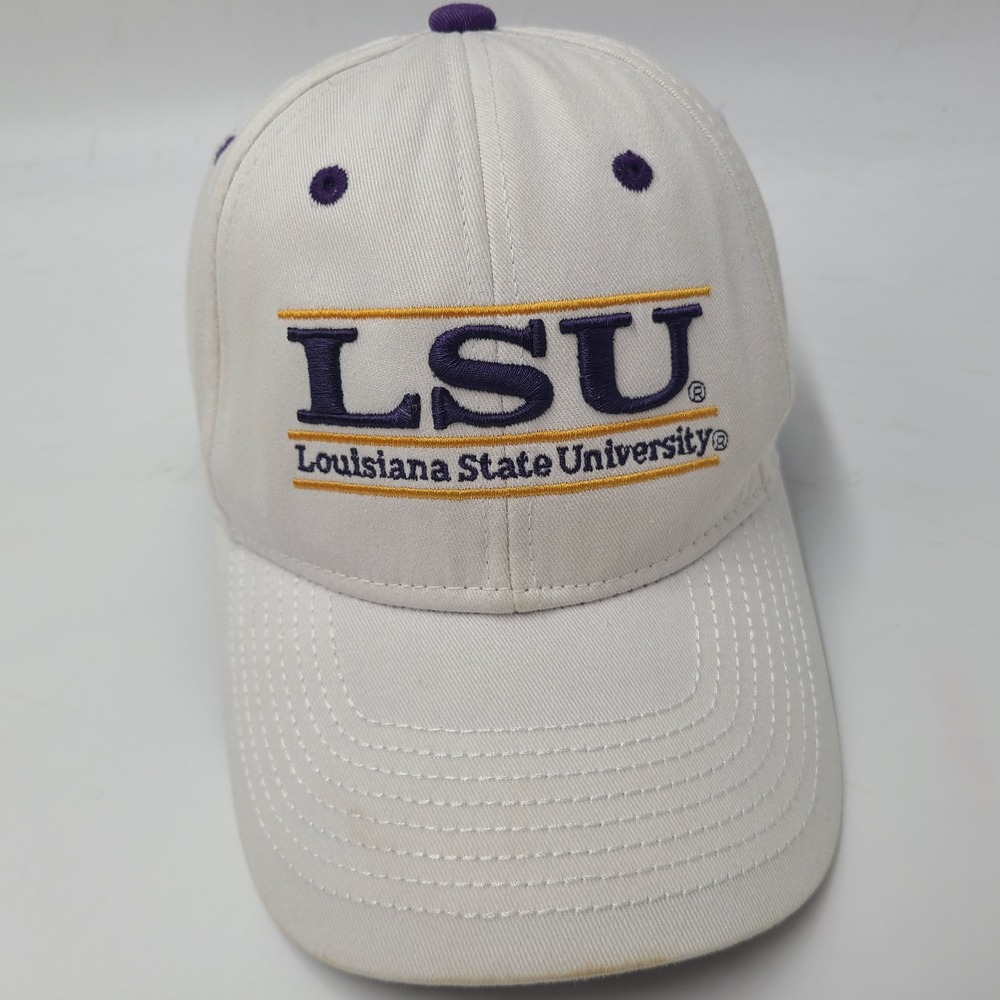 LSU Tigers Hat Snapback The Game Split Bar White Purple Gold NCAA University Men